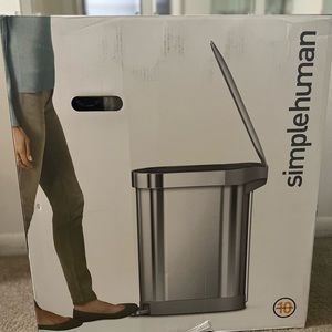 Brand new Simplehuman Slim step trash cans with odorsorb